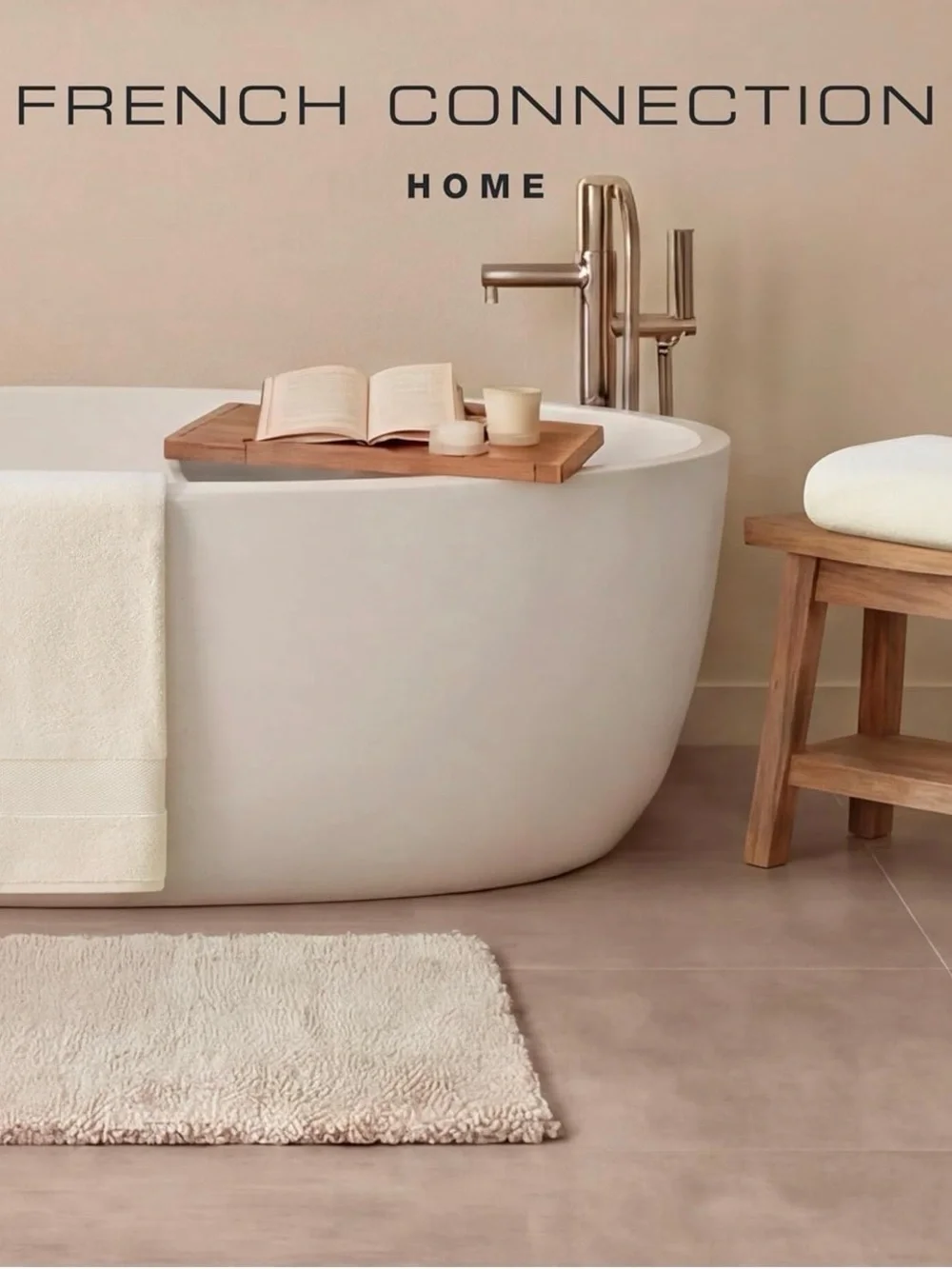 NIP - French Connection set of two 100% Turkish Cotton Bath Sheet 33”x63”